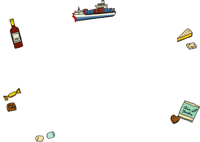 輸入食品が得意です。